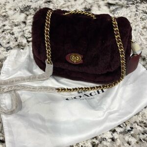 COACH Pillow Madison Shoulder Bag Shearling with Quilting